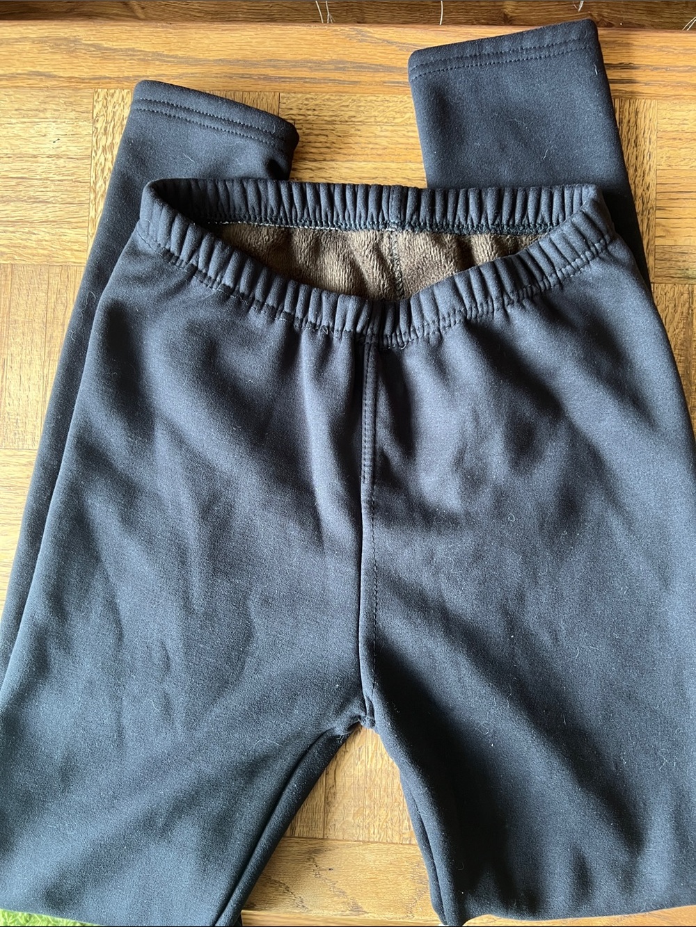 Just Cozy Black Fleece-Lined Leggings size M/L